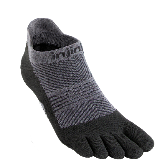 Injinji Women's Run Lightweight No-Show Sock in Black