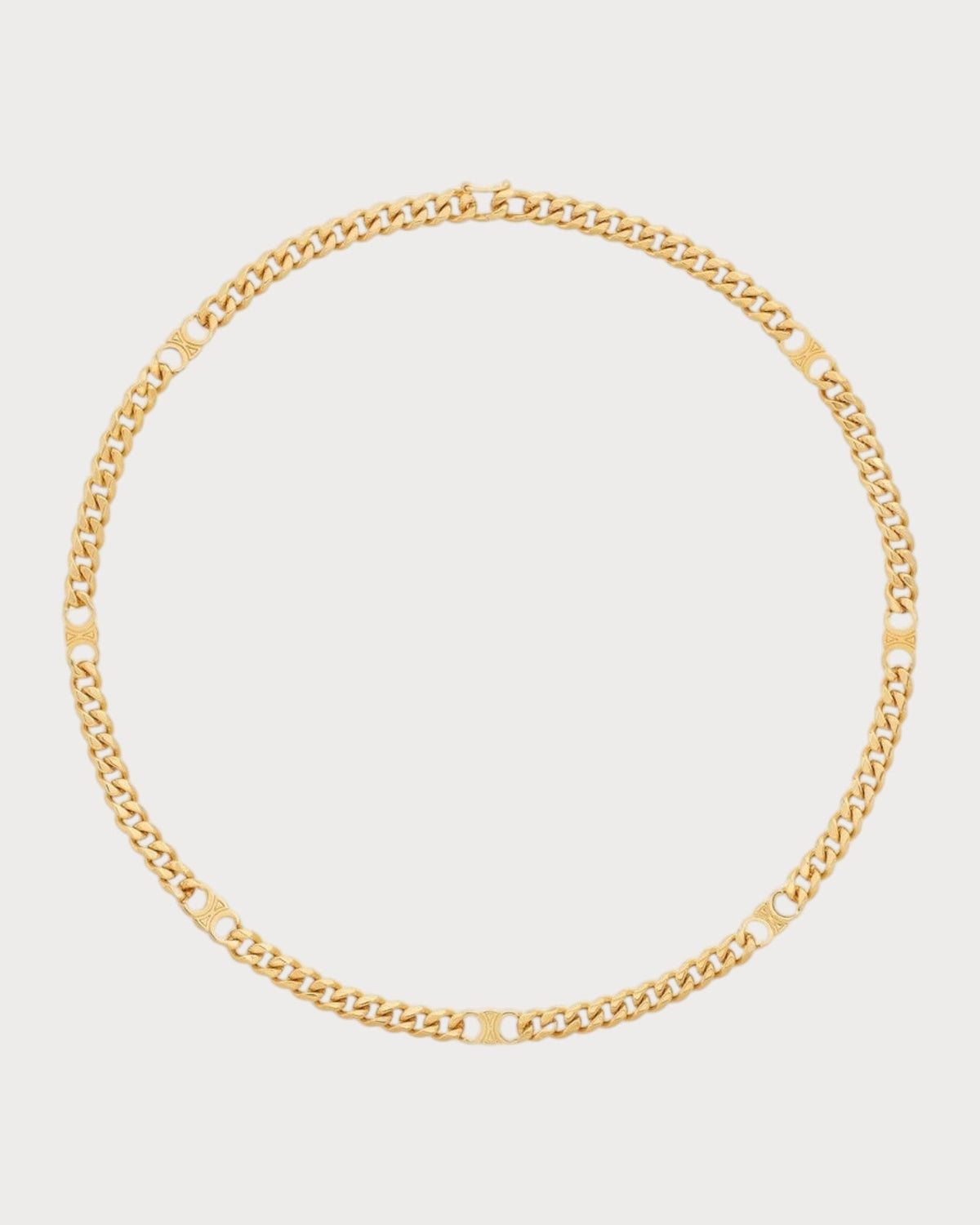 CELINE Triomphe Gourmette Necklace Brass(Small/2 Colors)