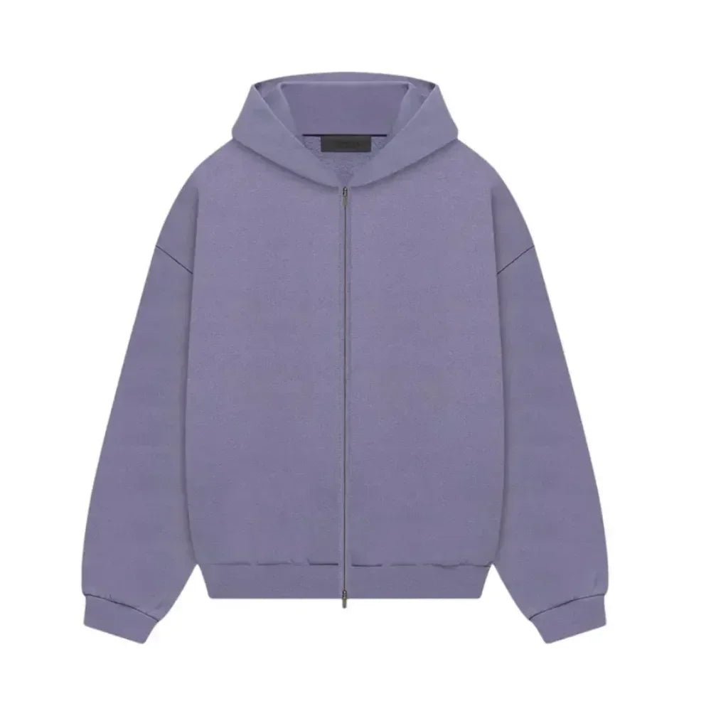 Fear of God Essentials Heavy Fleece Full Zip Hoodie Lavender