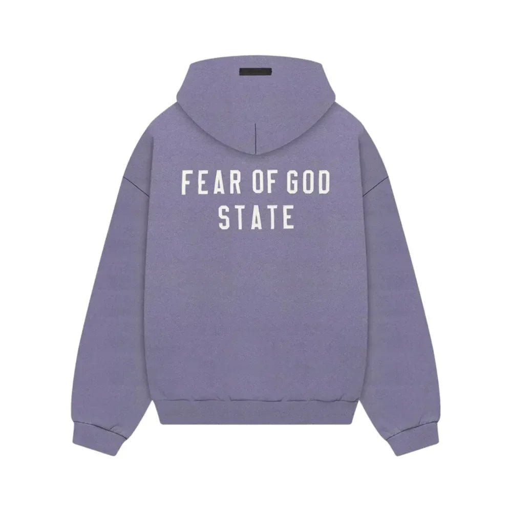 Fear of God Essentials Heavy Fleece Full Zip Hoodie Lavender